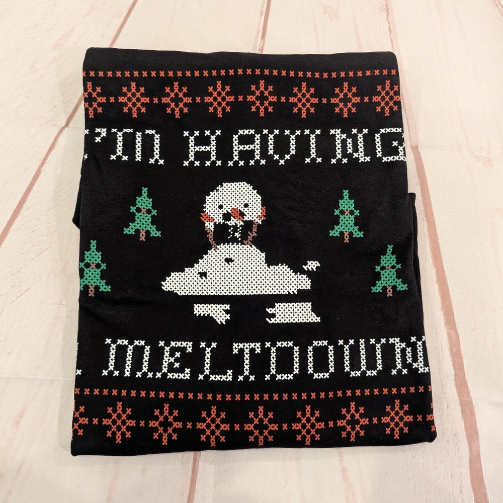 SALE 🎉 Modcloth I'm Having a Meltdown Graphic Tee Xmas Snowman - Picture 5 of 8